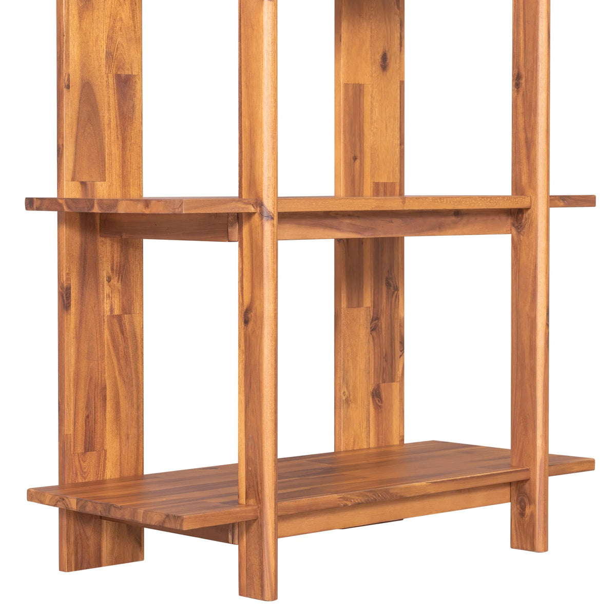 Christopher Knight Home 4-Tier Open Bookcase, 70.2" Solid Acacia Wood Modern Display Bookshelf, Ebonized Finish