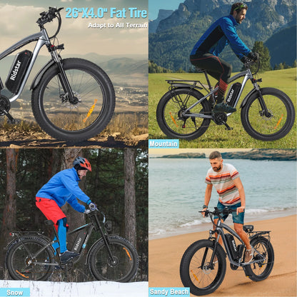 Dual Motor PEAK 3000W Electric Bike for Adults,31mph 48V 23Ah Electric Bicycle,26" Fat Tire Mountain Bike UL2849