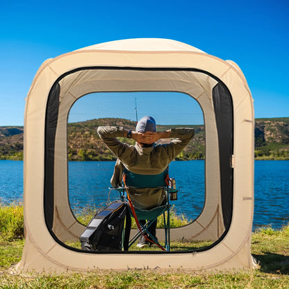 ABORON Sports Tent Pop Up Pod, Instant Weather Proof Pop Up Tent Shelter with Carry Bag, Clear View Bubble Tent for Watching Sports Events, Camping, Fishing, Portable & Foldable