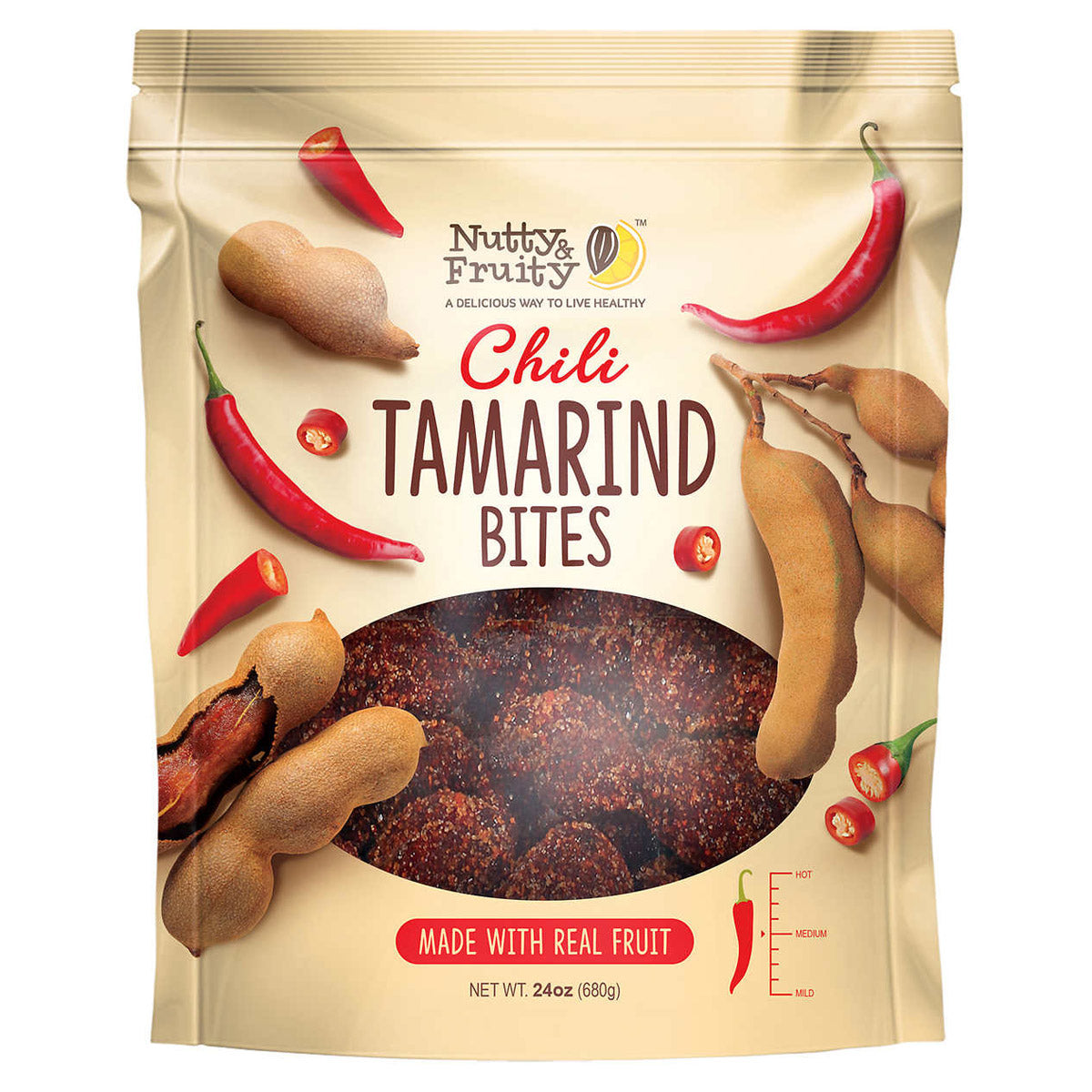 Nutty & Fruity Spicy Chili Tamarind Bites, 24 oz