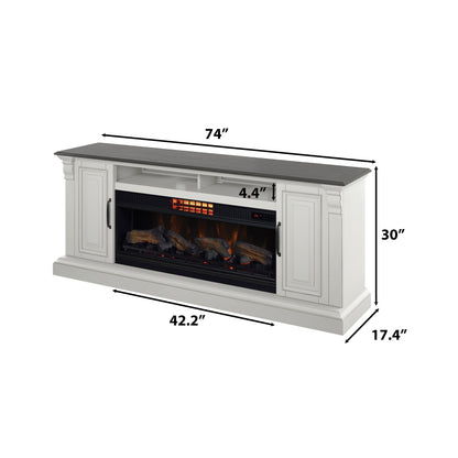 Tresanti Eloise Console with ClassicFlame CoolGlow 2-in-1 Electric Fireplace and Fan