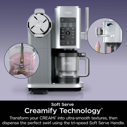 Restored Ninja CREAMi Swirl 13-in-1 Soft Serve Ice Cream Machine - Factory (Refurbished)