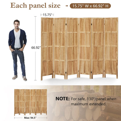 Aletheiawu 4 Panel Room Divider Wall and Folding Privacy Screens��No Installation Required��White