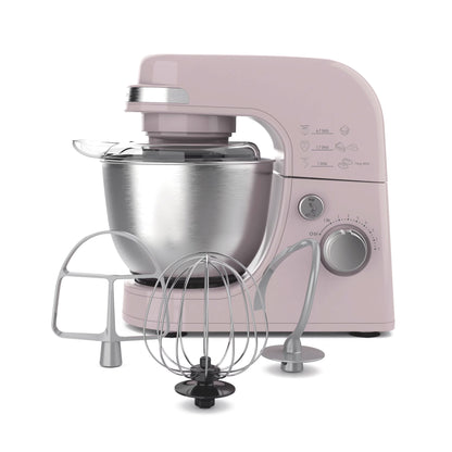 Hamilton Beach 4 Quart Stand Mixer for Kitchen, 7 Speeds, Tilt-Head, Dough Hook, Whisk & Flat Beater, White