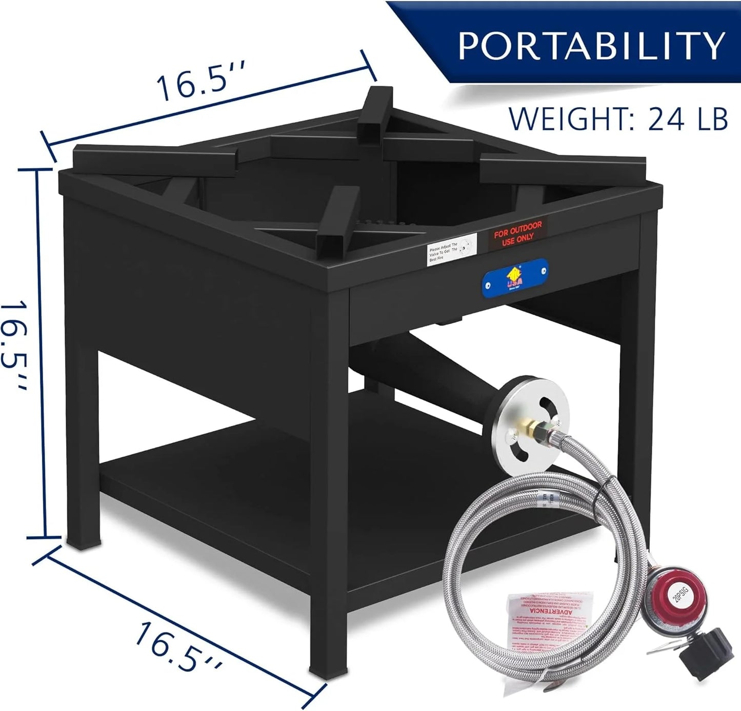 100QT Seafood Boiling Kit, 200,000BTU Propane Burner And Stainless Steel Crawfish Boil Pot w/Basket and Steamer Rack, For Outdoors Cooking and Steaming, Large Turkey Fryer Pot, Lobster Shrimp Pot