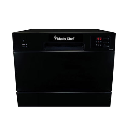 Magic Chef Energy Star 6-Place Setting Countertop Dishwasher (Model MCSCD6W5)  Fits under cabinetry as it sits 17.2" Tall