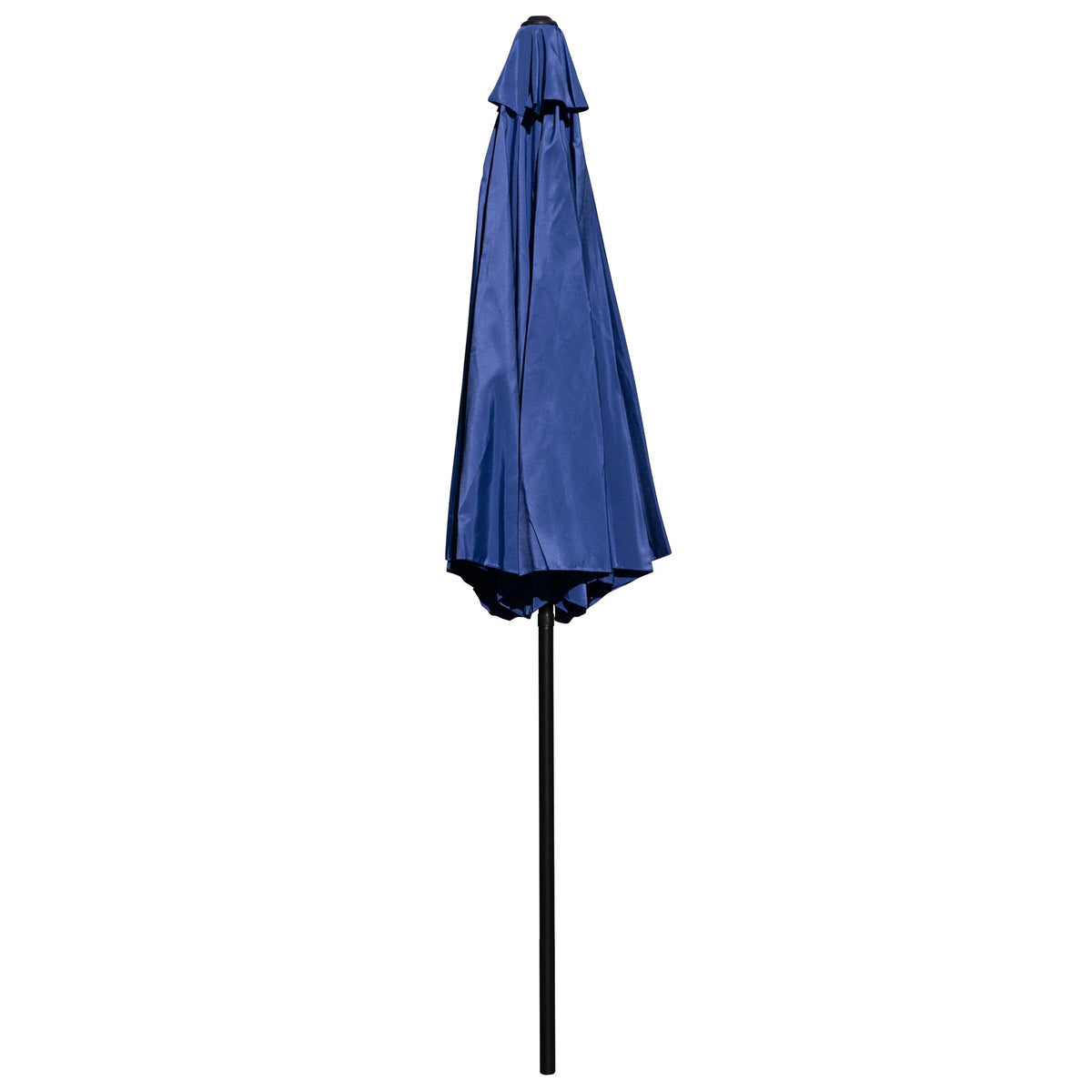 Merrick Lane Patio Umbrella with Base - 9' Tan Polyester Patio Umbrella - 30+ UV Protection - Waterproof Black Cement Base with 1.5" Diameter Aluminum Pole