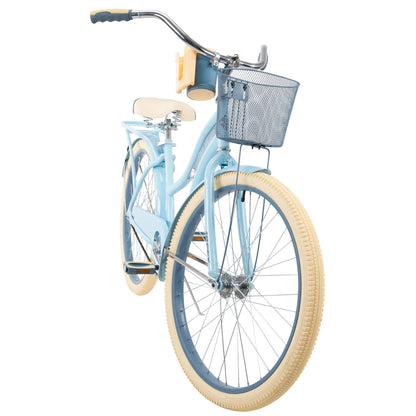 Nel Lusso Classic Cruiser Bike with Perfect Fit Frame, Women's, Light Blue, 26 Inch
