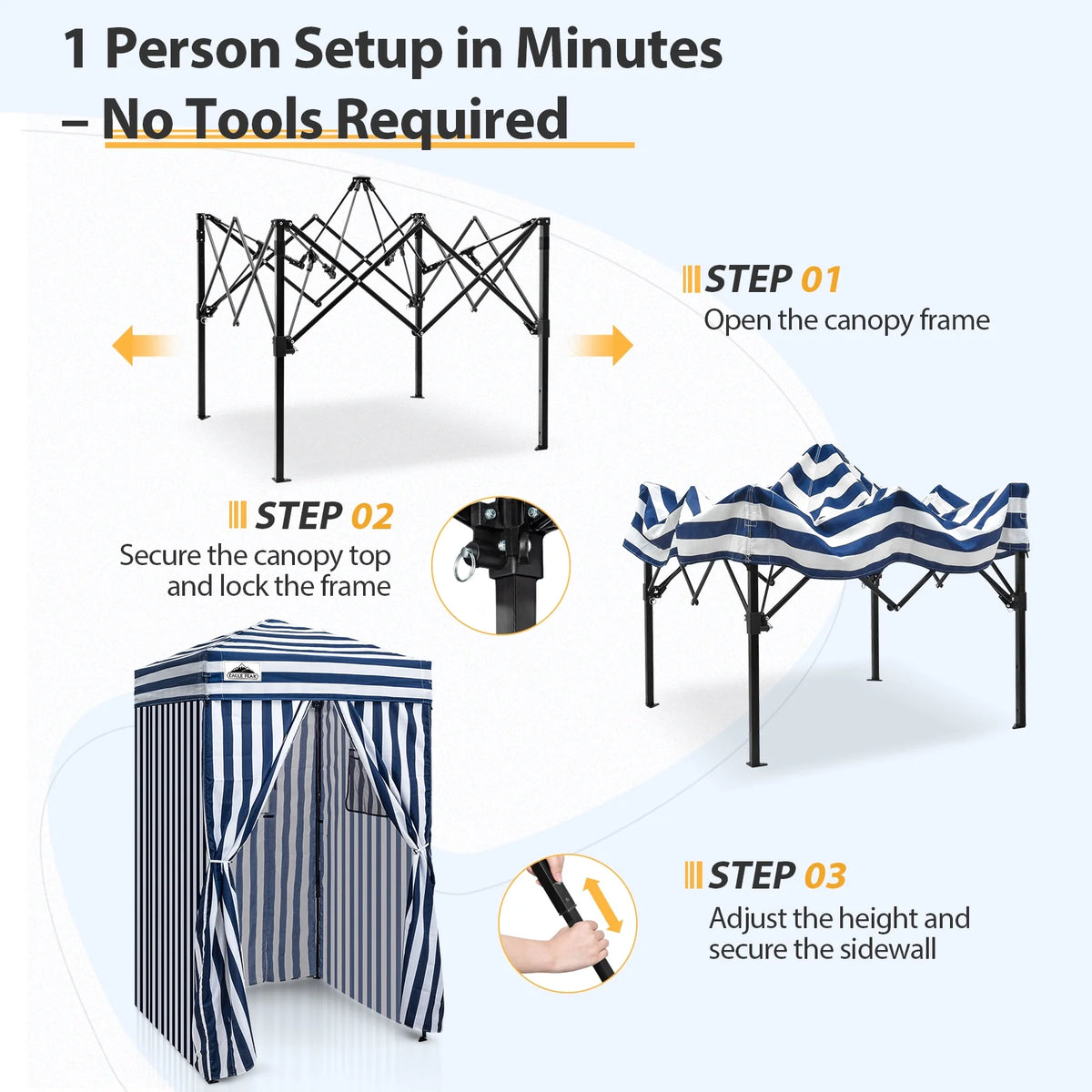 EAGLE PEAK Flex Ultra Compact 4 ft x 4 ft Pop-up Changing Room Canopy, Portable Privacy Cabana