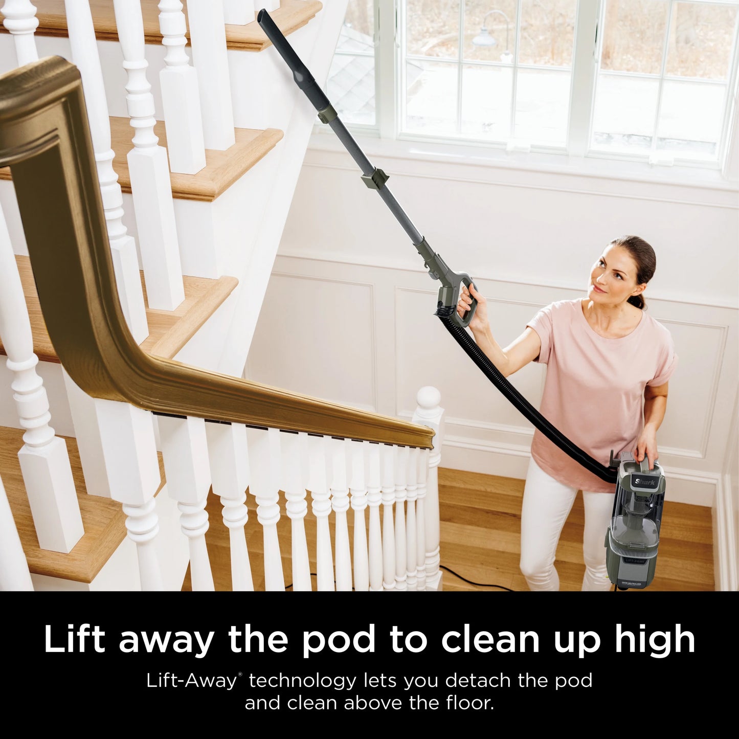 Shark Upright Vacuum, Rotator Pet Lift-Away ADV, Pet Friendly, Bagless, DuoClean PowerFins HairPro Brushroll, HEPA Filter, Hard Floor and Carpet, Swivel Steering, LED Lights, LA700, Sage