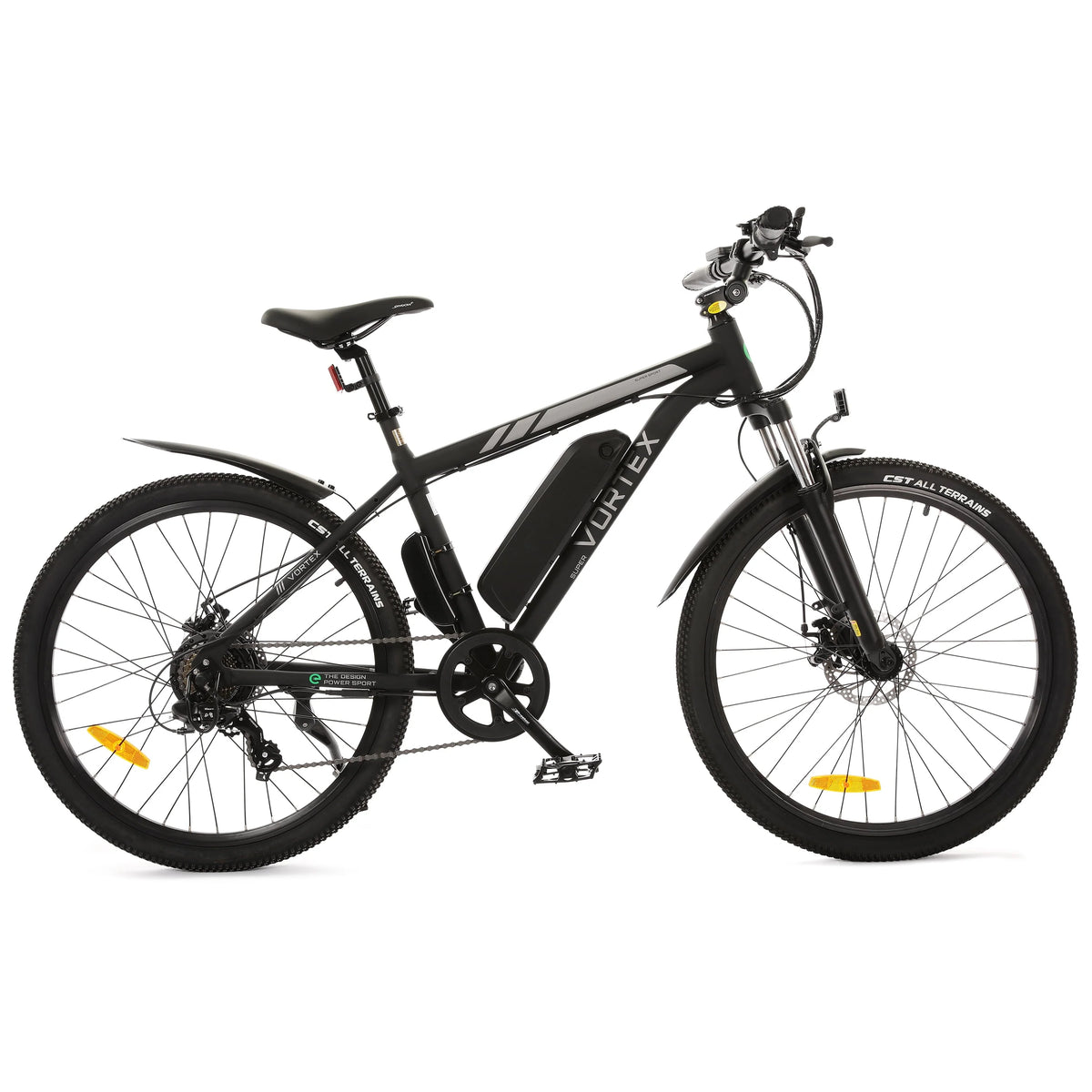 Ecotric Black 26 In. 36V 350W Electric City Bicycle e-Bike Removable Battery 7 Speed Pedal Assist