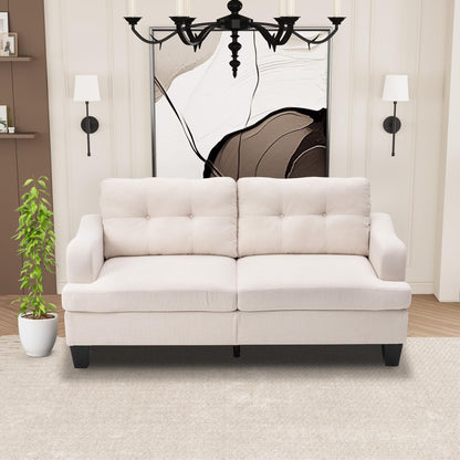 Royalcraft Swivel Nursery Glider Recliner, Comfy Upholstered Glider Chair with Lumbar Pillow and Footrest, Beige