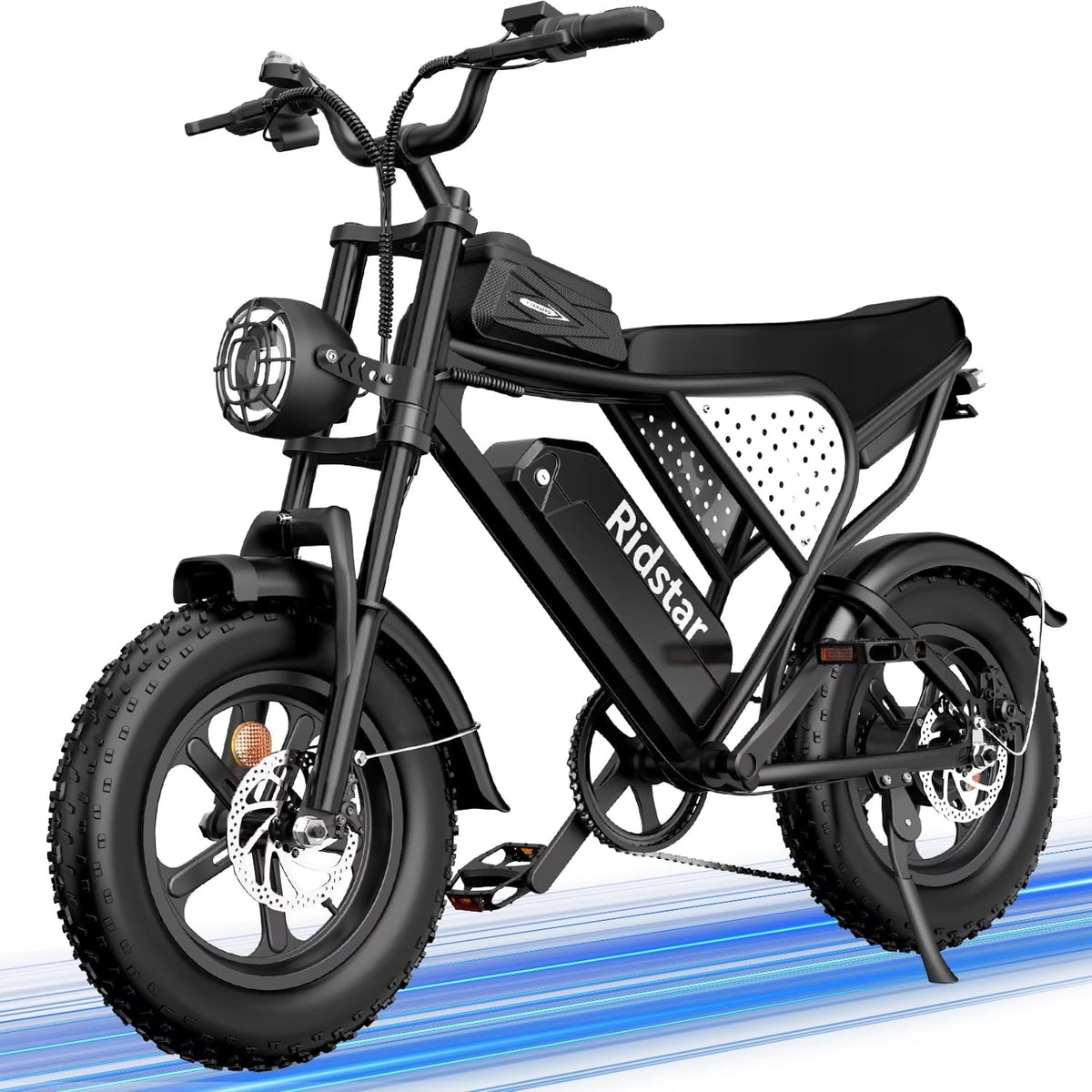 1500W MTB Electric Bicycle 48V 20Ah Removable Battery E-Bike��Electric Bike for Adults 20" Fat Tire Electric Motorcycle, Shimano 7 speed Full Suspension Mountain Bike UL2849