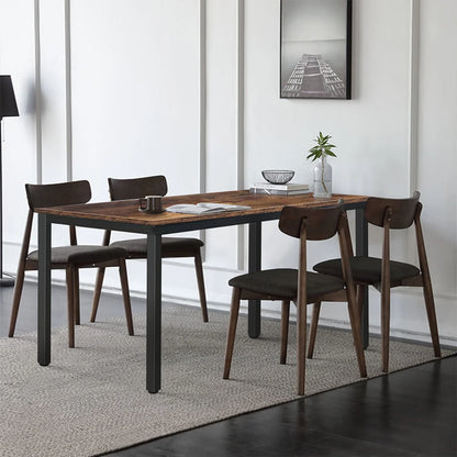 VEIKOUS 47'' Industrial Dining Table Desk w/Adjustable Footpad&Metal Frame for Kitchen,Dining Room
