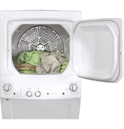 GE Unitized Spacemaker 3.8 DOE cu. ft. Stainless Steel Washer and 5.9 cu. ft. Gas Dryer
