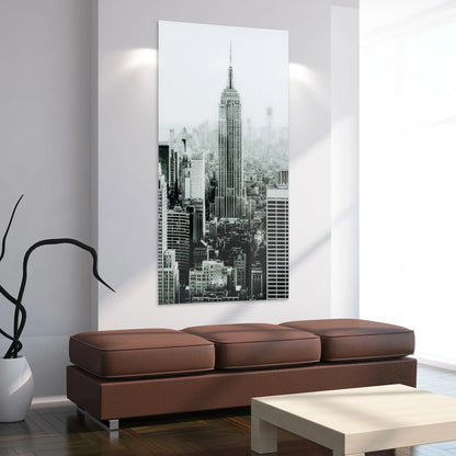 Empire Art Direct Blue Splash Frameless Free Floating Tempered Glass Panel Graphic Wall Art, 72" x 36", Ready to Hang