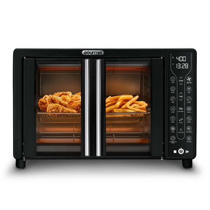 Gourmia Digital French Door Air Fryer Toaster Oven, Black