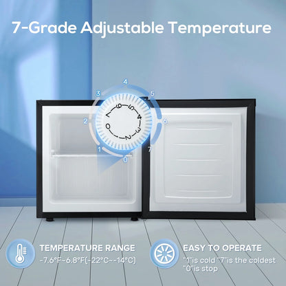 KNDKO Upright Freezer, 1.2cu.ft Mini Freezer with Adjustable Thermostat & Removable Shelves, Stand Up Freezer for Home/Office/Dorm, White