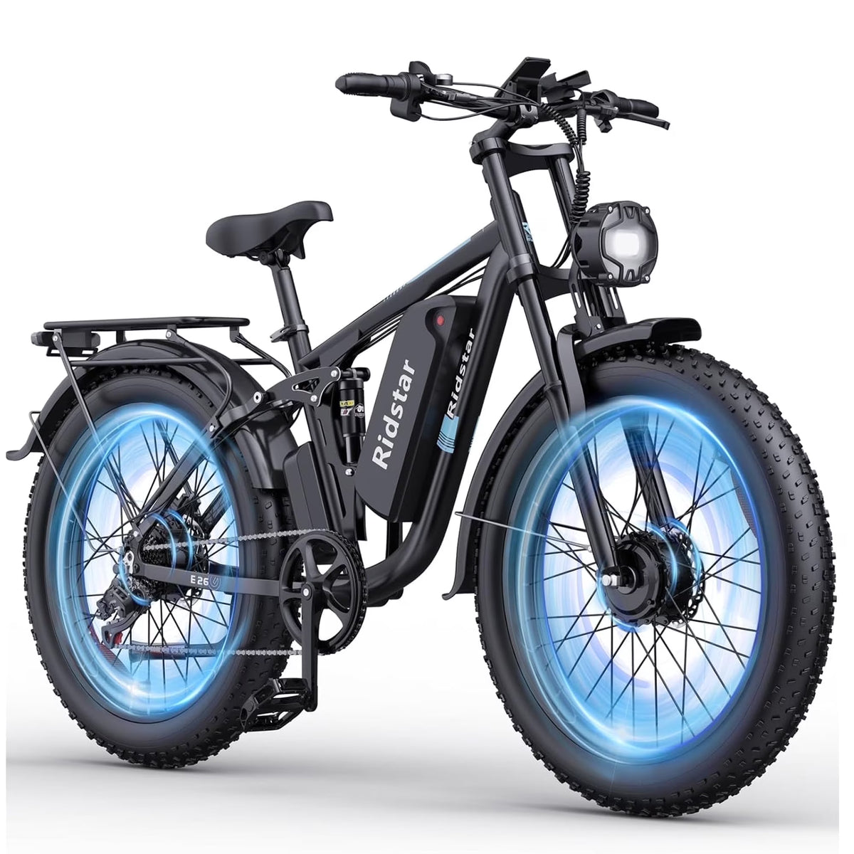 Dual Motor PEAK 3000W Electric Bike for Adults,31mph 48V 23Ah Electric Bicycle,26" Fat Tire Mountain Bike UL2849