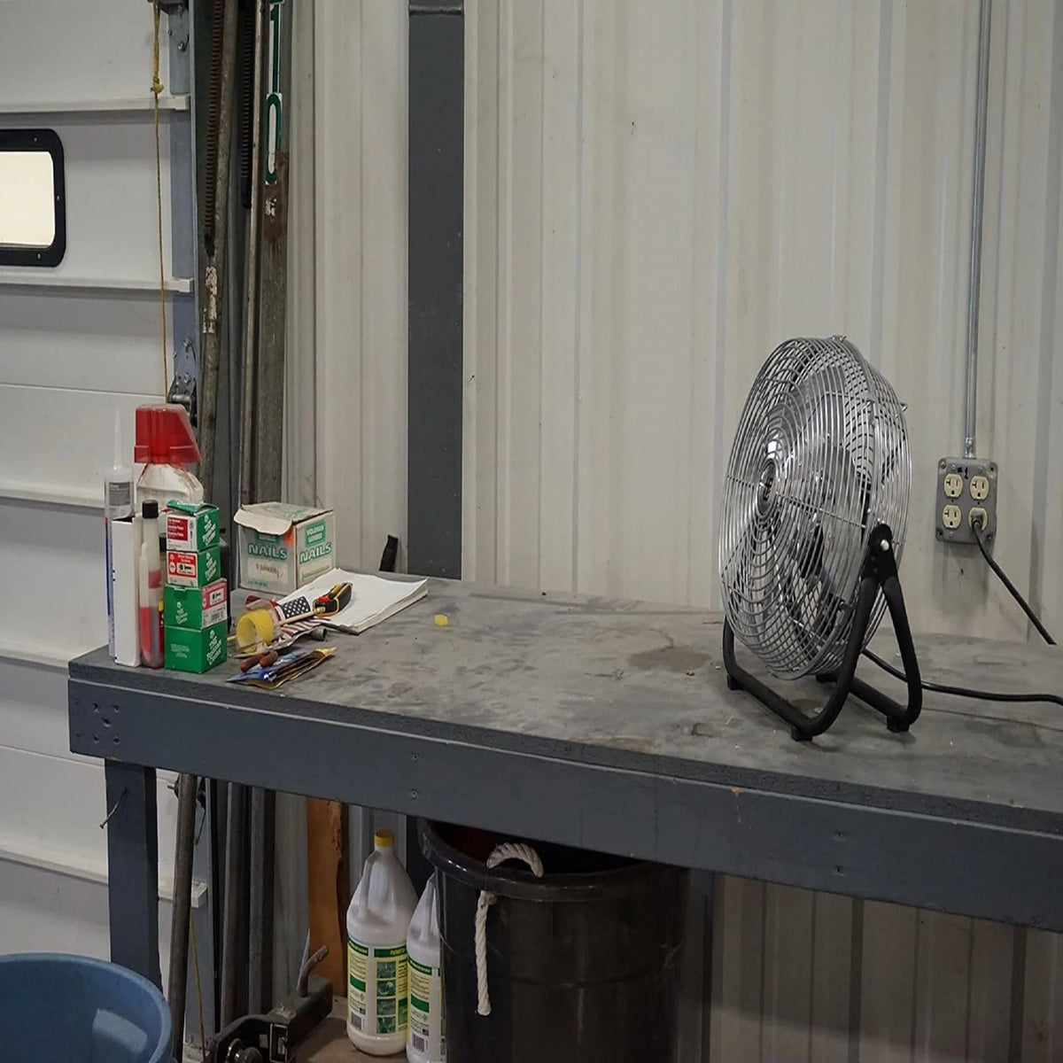 TPI 1-Phase, 120V 12" Industrial Floor Fan 1/12 HP