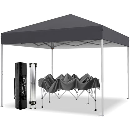 GVDV Canopy Tent, 10x10 ft Easy Pop up Outdoor Canopy Tent, Portable Straight Leg Gazebo Instant Canopy, Blue