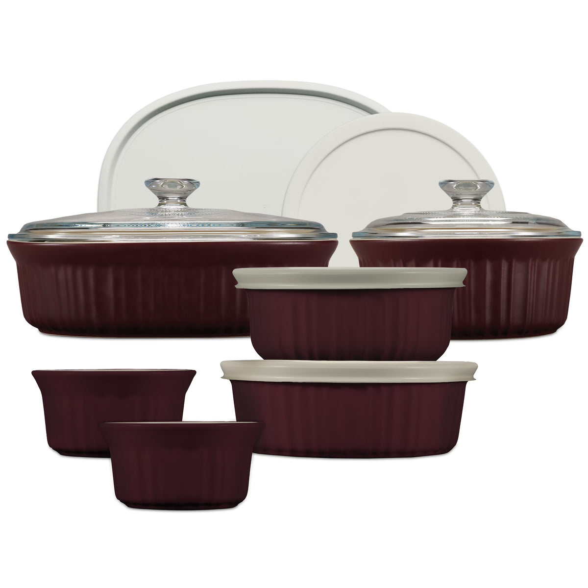 CorningWare French Colors 12pc Baking Dish Set with Lids, Cabernet