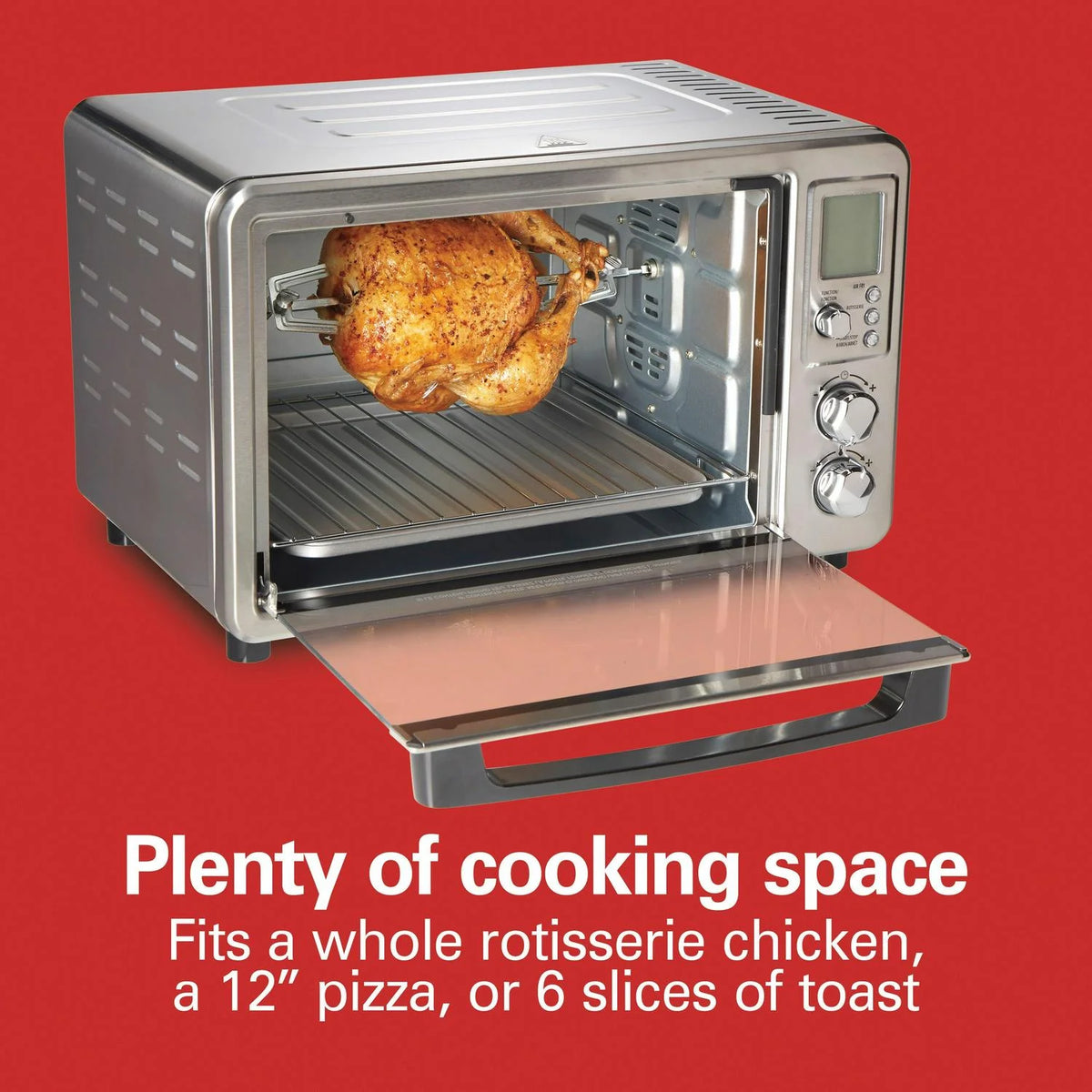 Hamilton Beach Sure-Crisp Digital Air Fryer Toaster Oven with Rotisserie - 9 x 12