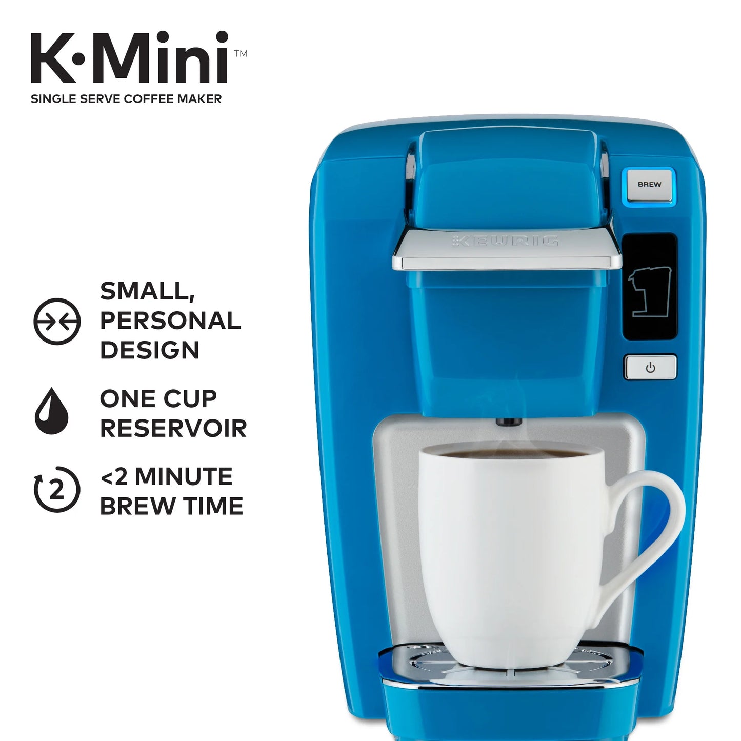 Keurig K-Mini K15 Single-Serve K-Cup Pod Coffee Maker, Chili Red