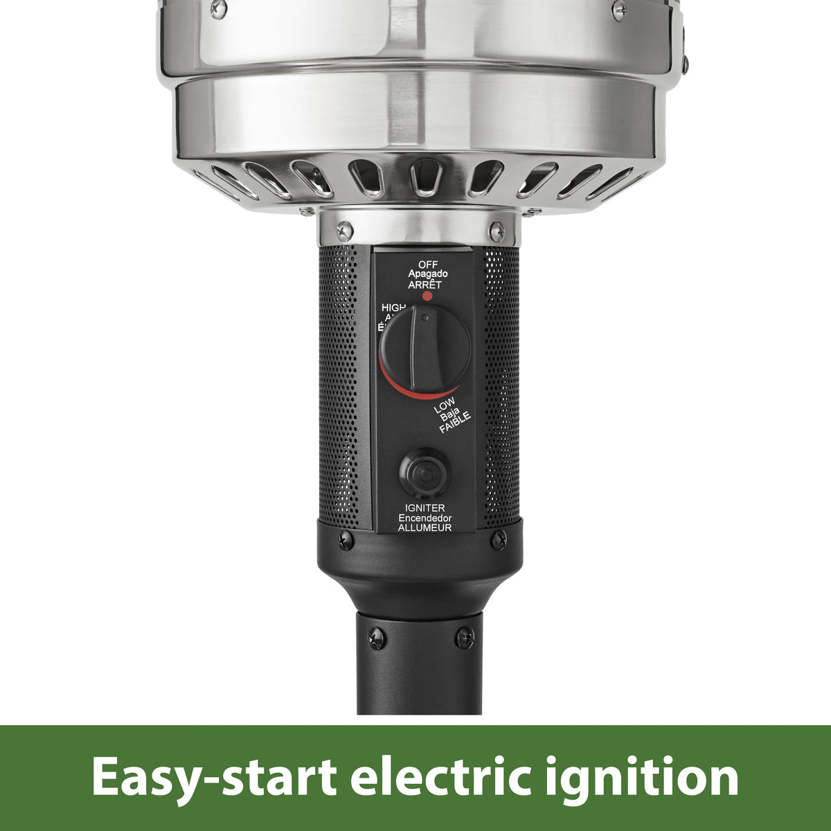 (3 pack) Mainstays 48,000 BTU Freestanding Metal Propane Patio Heater, Black