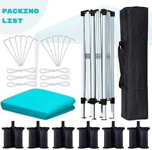 Quictent 10x20ft Easy Pop up Canopy Tent Instant Outdoor Canopy Shelter Folding Party Tent, White