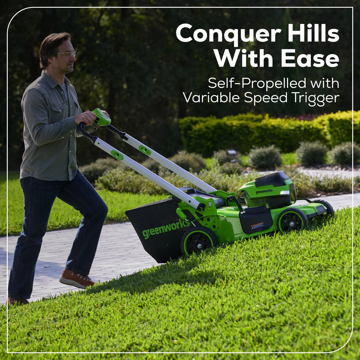 Greenworks 60V 21" Self Propelled Lawn Mower with (1) 8.0 Ah Battery & Rapid Charger 2546402