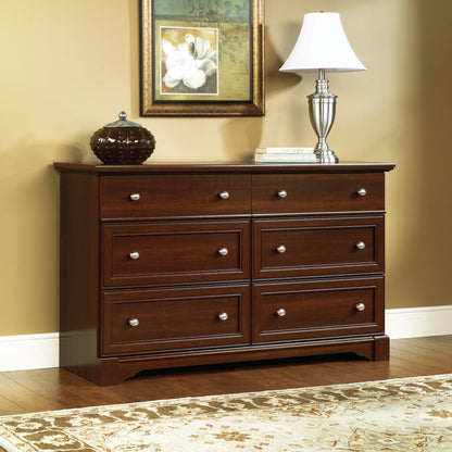 Sauder Palladia 6-Drawer Bedroom Dresser, Vintage Oak Finish