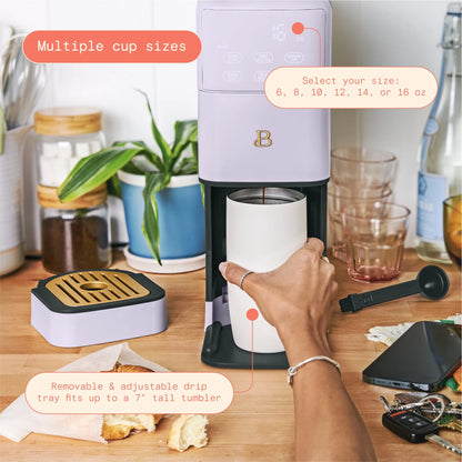 Beautiful Perfect Grind�?Programmable Single Serve Coffee Maker, White Icing by Drew Barrymore