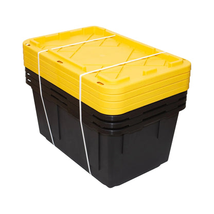Greenmade 4 Pack Heavy-Duty Plastic Storage Boxes with Lids, 27 Gallon (4)