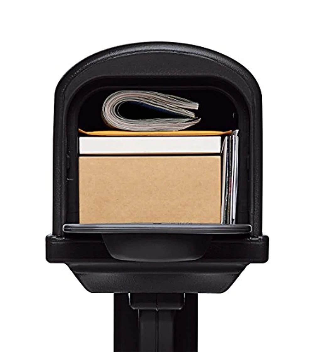 Rubbermaid Mailbox And Post Combo 49.88" X 10.13" X 20.75" Polyethylene Black