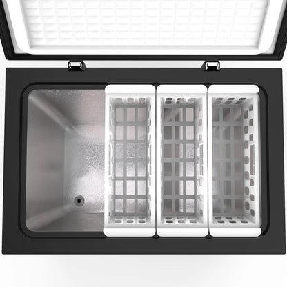 KNDKO 7.0 cu.ft. Chest Freezer with Adjustable Temperature, Free Standing Top Open Door Compact Freezer with Removable Basket for Kitchen/Home/Bar/Garage/Office