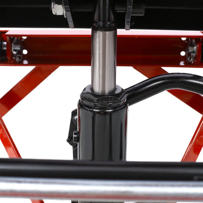 Kojooin Heavy Duty Hydraulic Motorcycle Lift Jack Table, Scissor Lift Stand Foot Operated ATV Dirt Bike Scissor Stand with 4 Wheels, Lifting Range 13.78-34.25 Inches