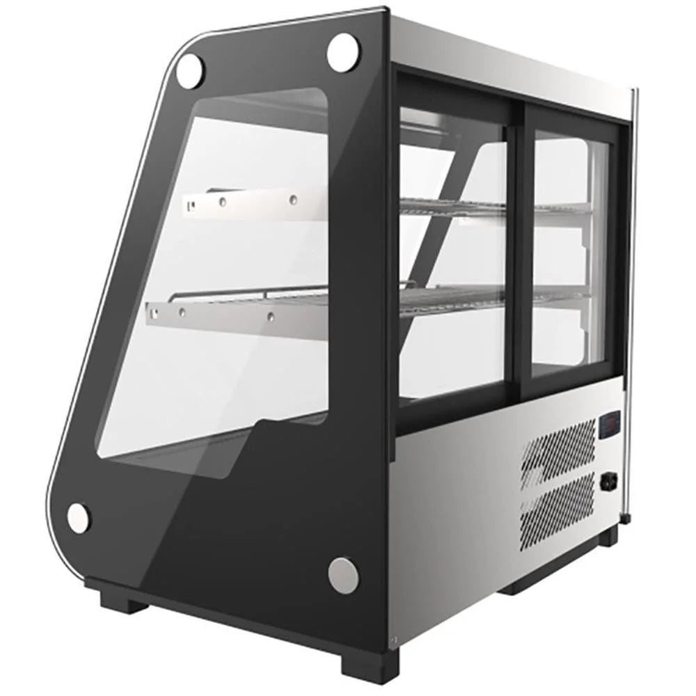 KoolMore - CDC-5C-BK 35" NSF Commercial Countertop Refrigerator Display Case Merchandiser with LED Lighting - 5.6 cu. ft, Black and Stainless Steel (858154008317)