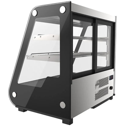 KoolMore - CDC-5C-BK 35" NSF Commercial Countertop Refrigerator Display Case Merchandiser with LED Lighting - 5.6 cu. ft, Black and Stainless Steel (858154008317)
