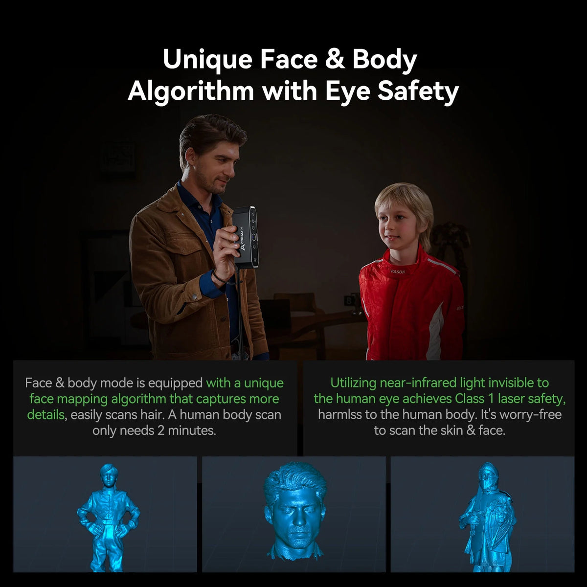 Creality CR-Scan Otter 3D Scanner Kit High Accuracy 0.02mm with 8 LED Infrared Lights 24 Bit Full-Color Scan, Noiseless, Sensitive Operation for Windows/macOS