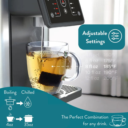 Aqua Optima Countertop Instant Hot & Cold Filtered Water Dispenser, Bottleless Water Cooler, Auto Dispense, No Installation Required