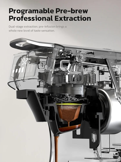 HiBREW 6in1 Pods Coffee Machine Multiple Espresso Cafetera Cappuccino Coffee Maker H1B Beige