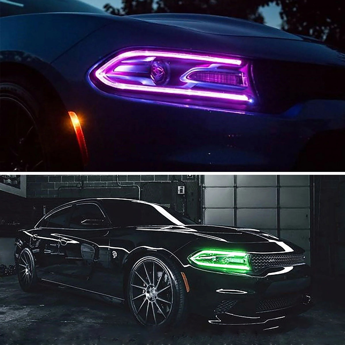 VLAND for Dodge Charger 2011 2012 2013 2014 Dual Beam Projector Headlights Replacement Assembly