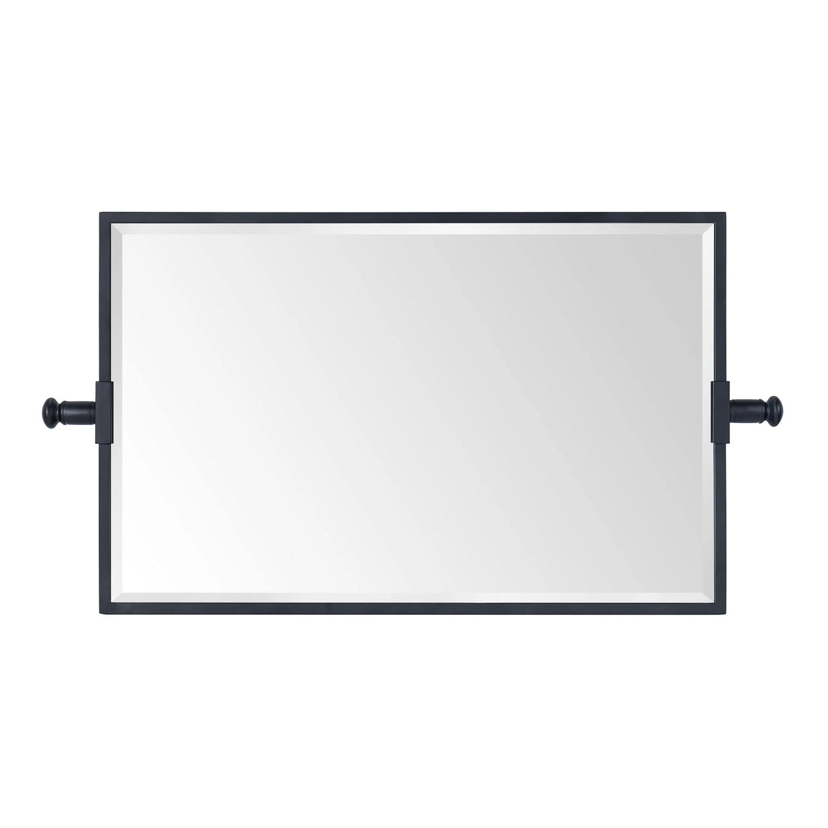 TEHOME Black Beveled Rectangle Pivot-N-View Bathroom Vanity Mirror 14x22"