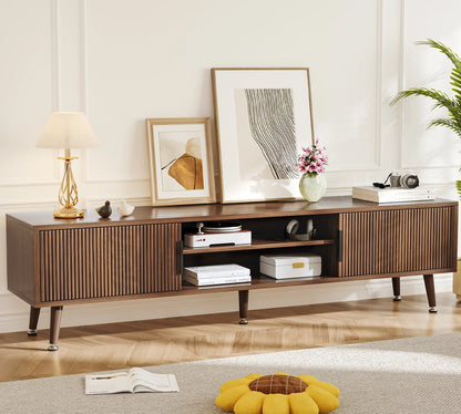 Selooye Mid Century TV Stand, Modern TV Console for TVs up to 70 Inches, Entertainment Center with Storage, TV and Media Consol, 62 Inch (Natural)