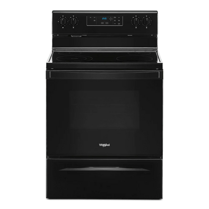 Whirlpool 30 in. 5.3 cu. ft. 4-Burner Electric Range in Black with Storage Drawer