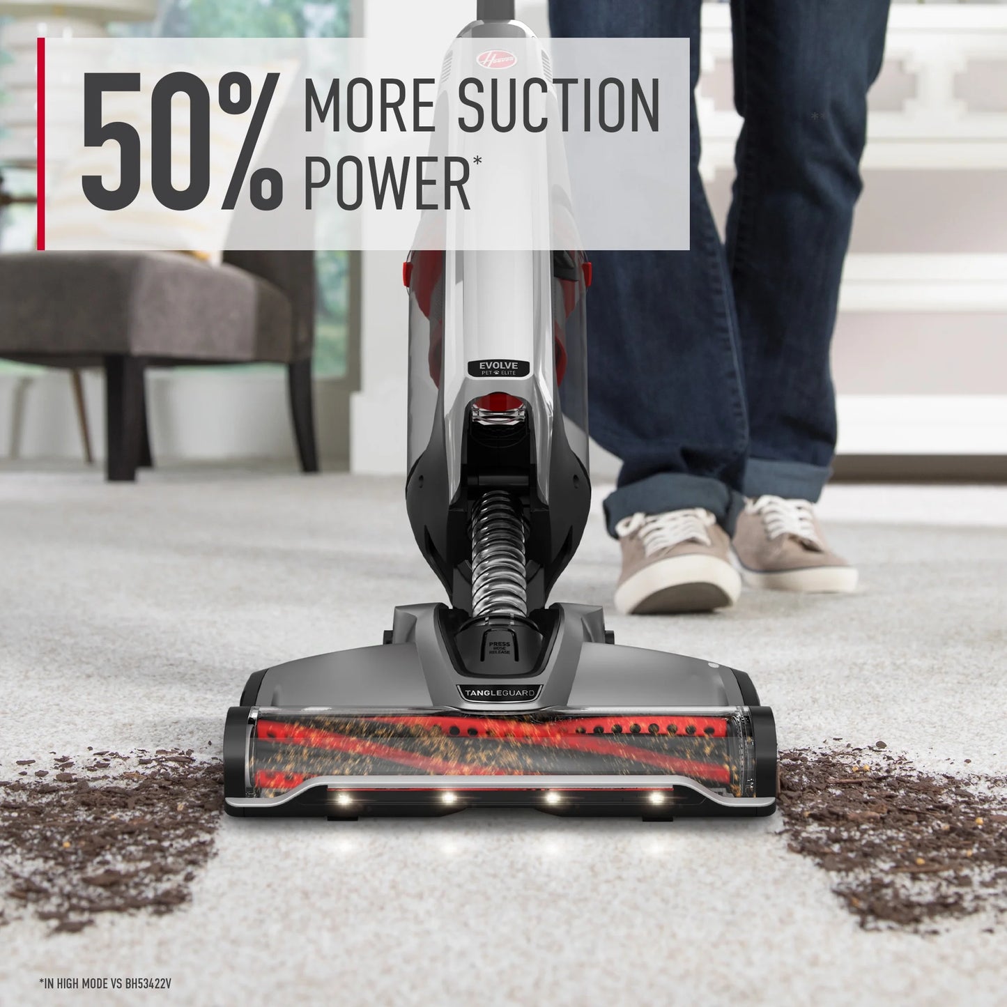 Hoover ONEPWR Evolve Pet Elite & ONEPWR Hand Vac, Upright Vacuum and Hand Vacuum Bundle, Pet Friendly, Powerful Suction, for Multi-Surfaces, BH53810V, Gray