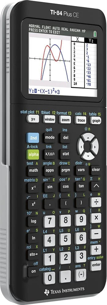 Texas Instruments TI-84 Plus CE Graphing Calculator, Matte Black