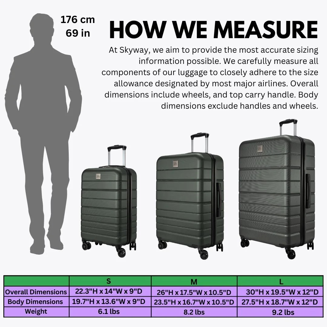 Skyway Luggage Epic 2.0 24" Hardside 8-Wheel Medium Check-In Spinner