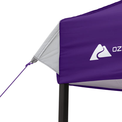 Ozark Trail 10x10 Instant Pop Up Canopy Tent with Simple Push Setup �?Straight Leg Pop-Up Tent for Tailgating, Camping & Events, White